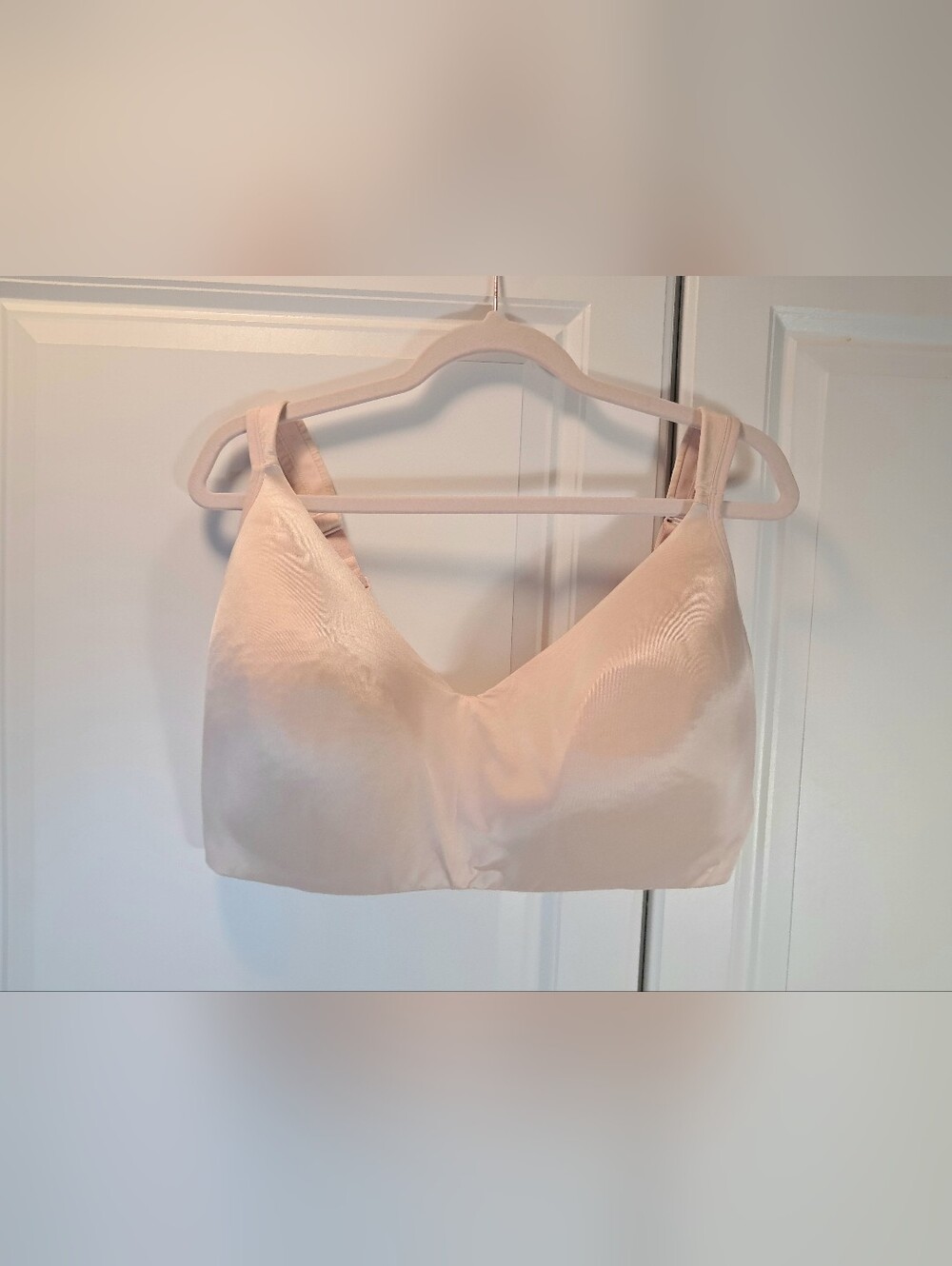 Cacique Simply Wire-free Pink Satin T-Shirt Full Coverage Bra Wireless Support